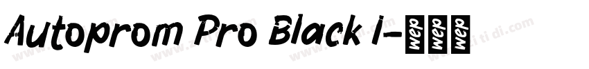 Autoprom Pro Black I字体转换
